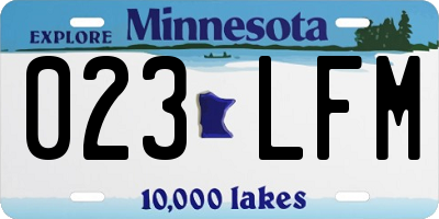 MN license plate 023LFM