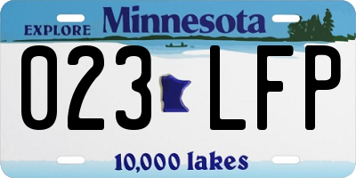 MN license plate 023LFP