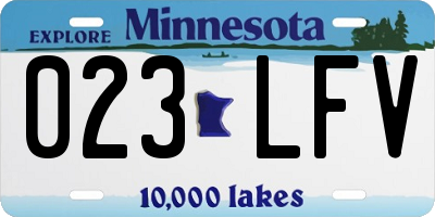 MN license plate 023LFV