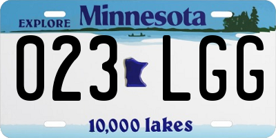 MN license plate 023LGG