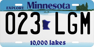 MN license plate 023LGM