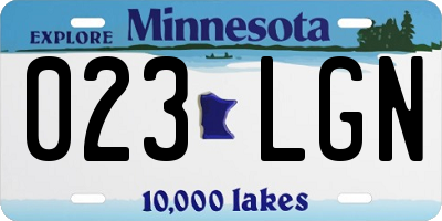 MN license plate 023LGN