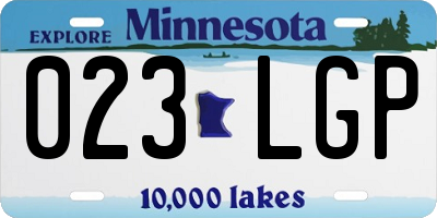 MN license plate 023LGP
