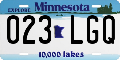 MN license plate 023LGQ