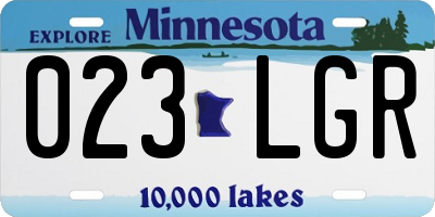 MN license plate 023LGR