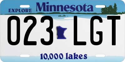 MN license plate 023LGT