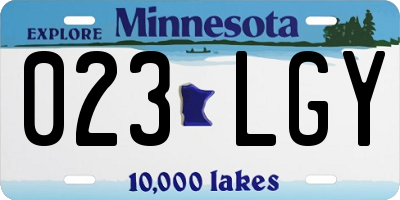 MN license plate 023LGY