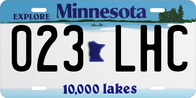 MN license plate 023LHC