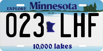 MN license plate 023LHF