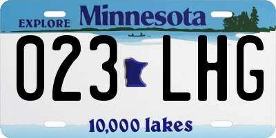 MN license plate 023LHG