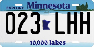 MN license plate 023LHH