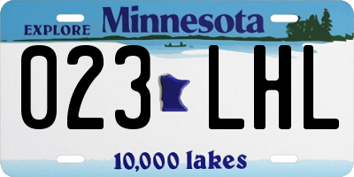 MN license plate 023LHL