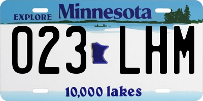 MN license plate 023LHM
