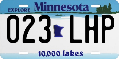 MN license plate 023LHP