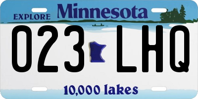 MN license plate 023LHQ