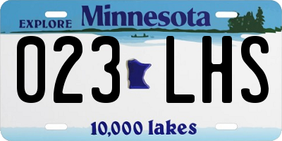 MN license plate 023LHS