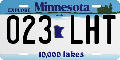 MN license plate 023LHT