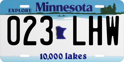 MN license plate 023LHW