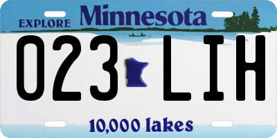 MN license plate 023LIH