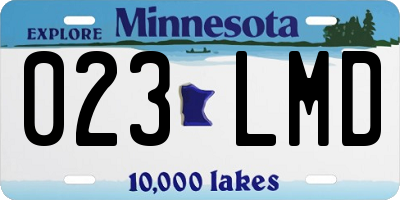 MN license plate 023LMD