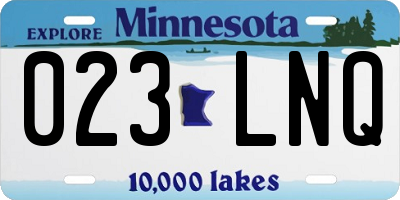 MN license plate 023LNQ
