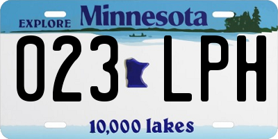 MN license plate 023LPH