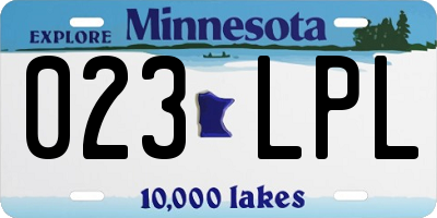 MN license plate 023LPL