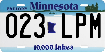 MN license plate 023LPM