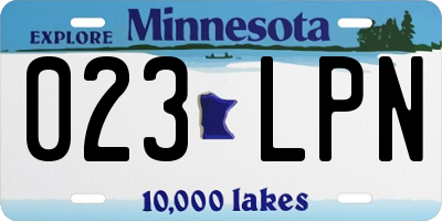MN license plate 023LPN