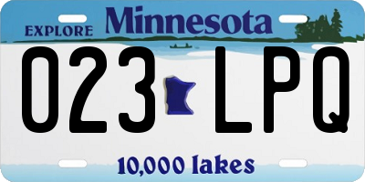 MN license plate 023LPQ