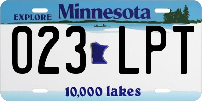 MN license plate 023LPT