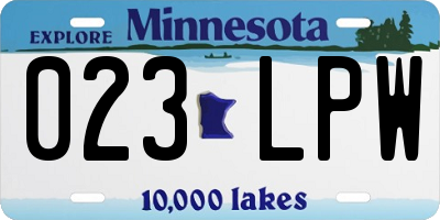 MN license plate 023LPW