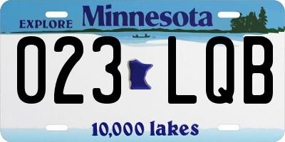 MN license plate 023LQB