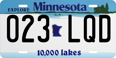 MN license plate 023LQD