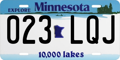 MN license plate 023LQJ