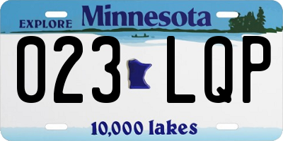 MN license plate 023LQP