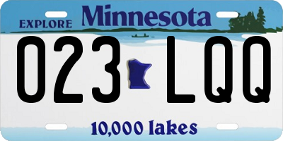 MN license plate 023LQQ
