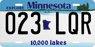 MN license plate 023LQR