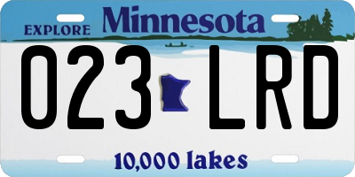 MN license plate 023LRD
