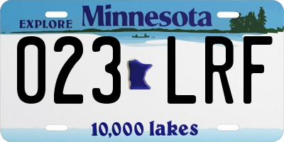 MN license plate 023LRF