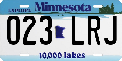 MN license plate 023LRJ