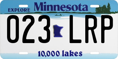 MN license plate 023LRP