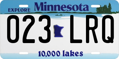 MN license plate 023LRQ