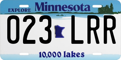 MN license plate 023LRR