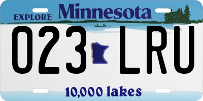 MN license plate 023LRU