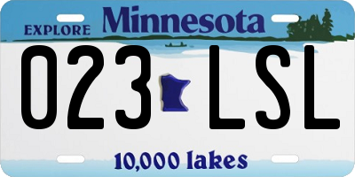 MN license plate 023LSL