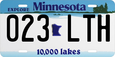MN license plate 023LTH