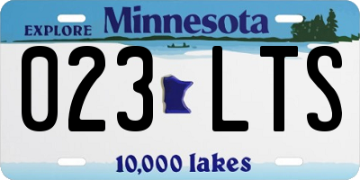 MN license plate 023LTS