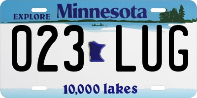 MN license plate 023LUG