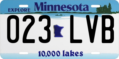 MN license plate 023LVB